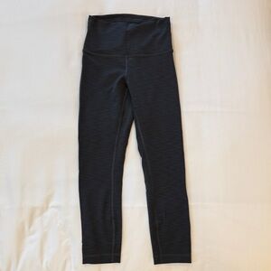 Lululemon Sz Black striped leggings